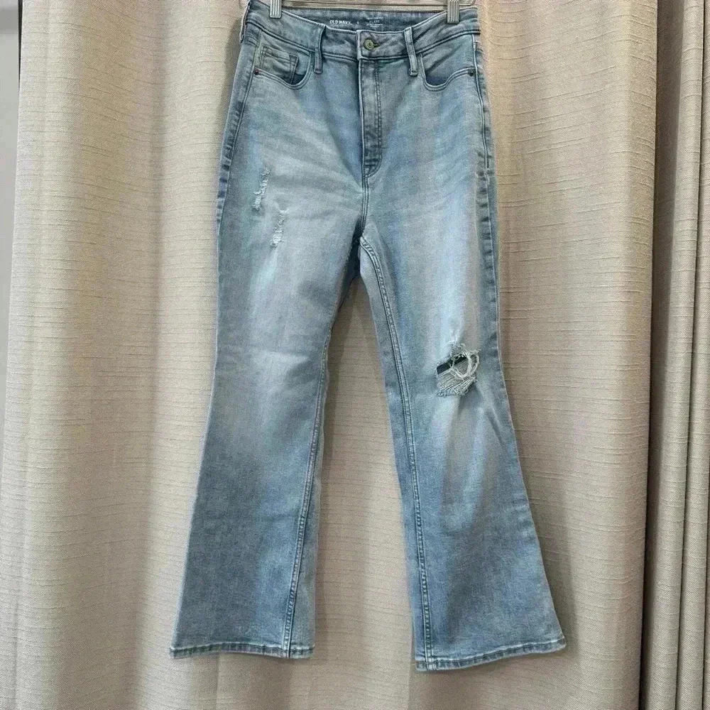 Old Navy Higher High Rise Flare Secret Smooth Pocket Womens Jean Size 6